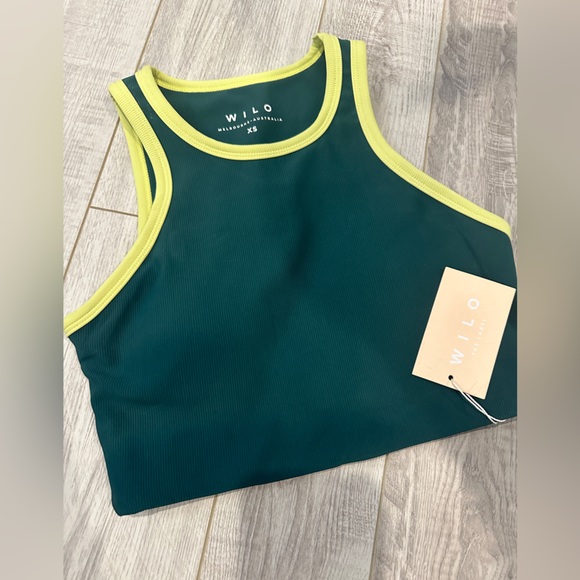 New Tags $50 Wilo Forest Racer Back Bra Size XS - Picture 2 of 3